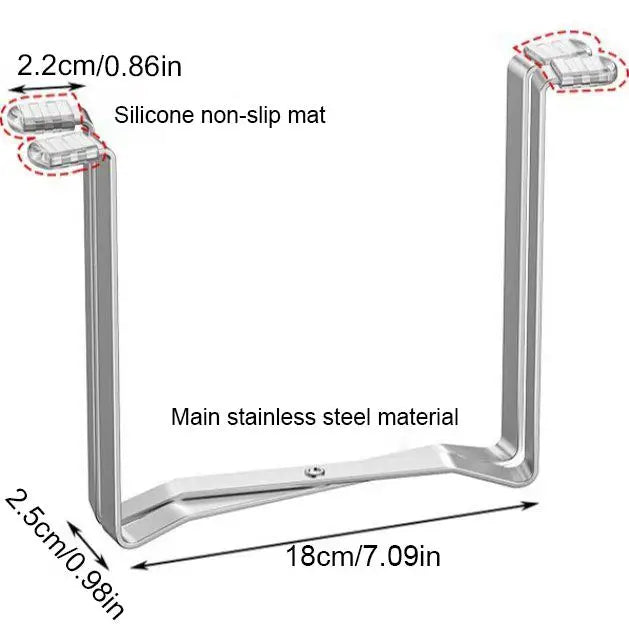 Foldable Garbage Bag Holder Stainless Steel Trash Bag Stand Countertop Waste Bag Support Rack Kitchen Sink Food Scrap Organizer