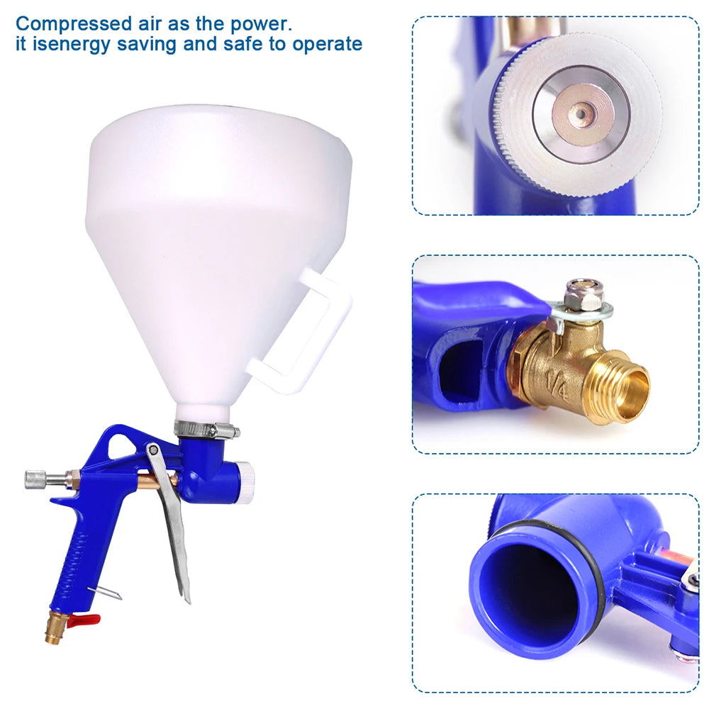 WENXING Air Hopper Spray Gun Paint Texture Tool Drywall Wall Painting Sprayer with 3 Nozzle