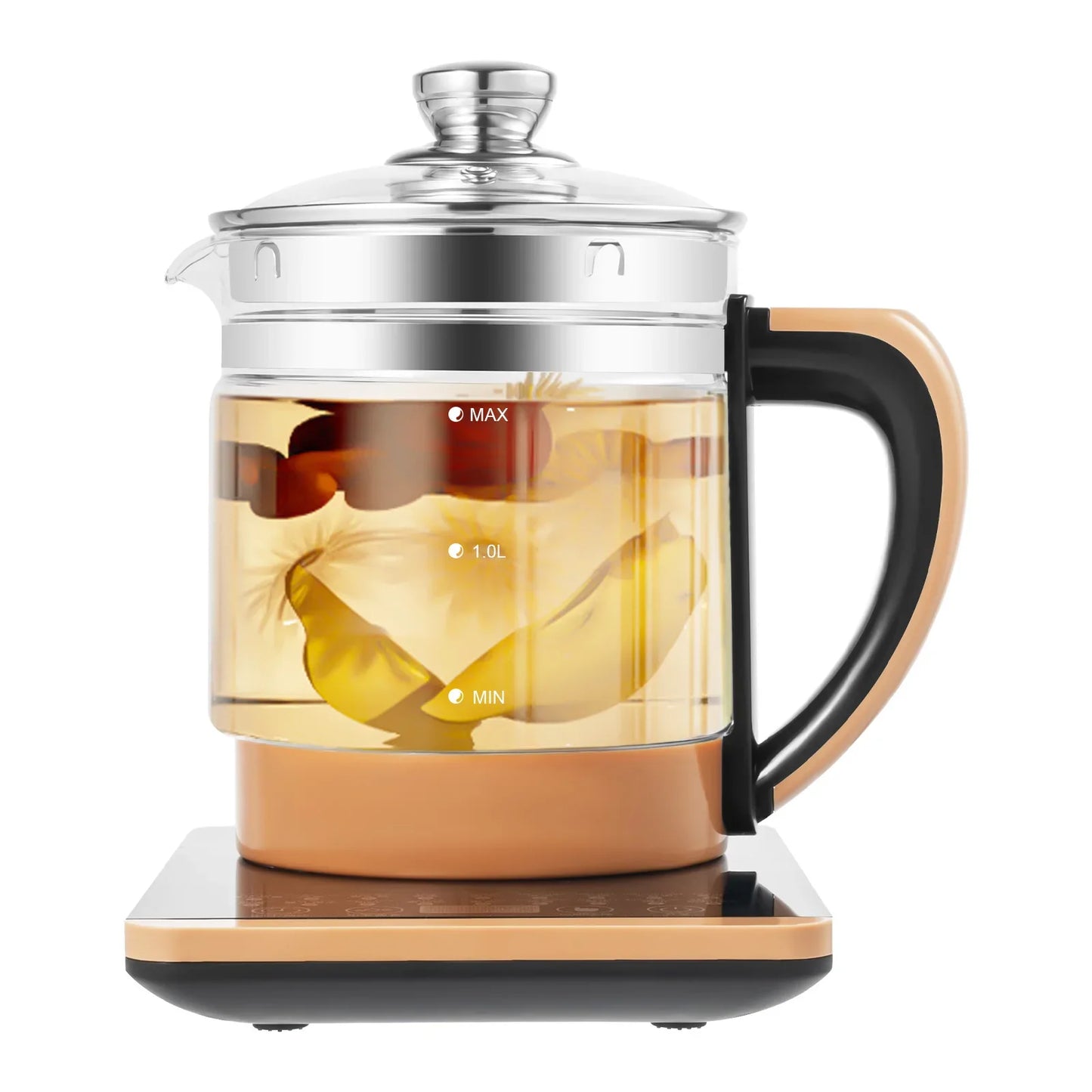 Multifunctional Glass Kettle With Filter And Digital Heating Base