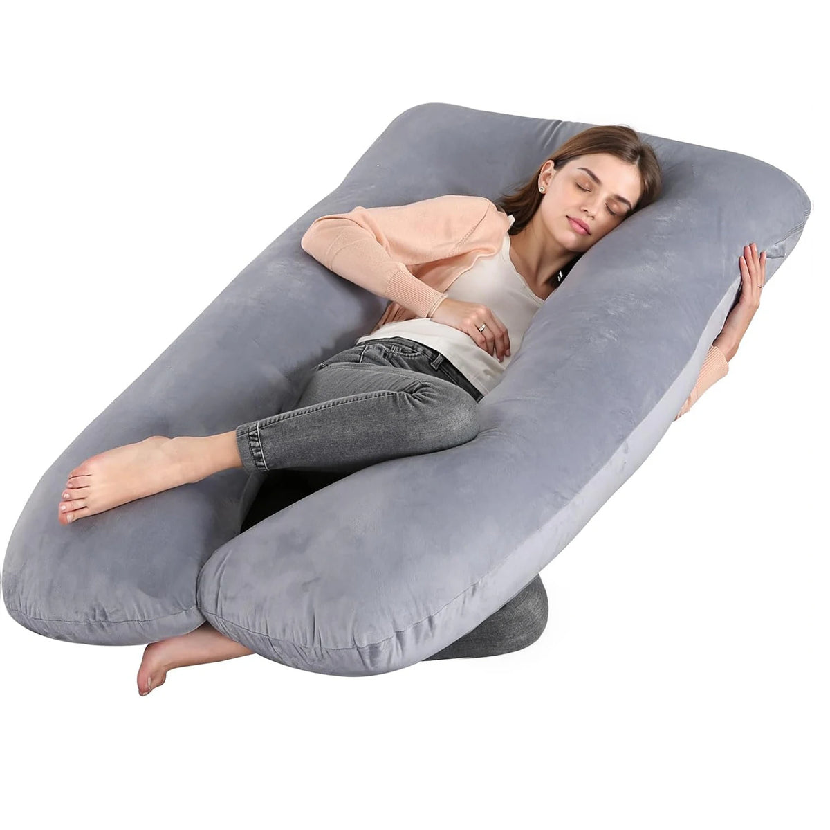 Premium G Shape Memory Foam Maternity Pillow For Sleep