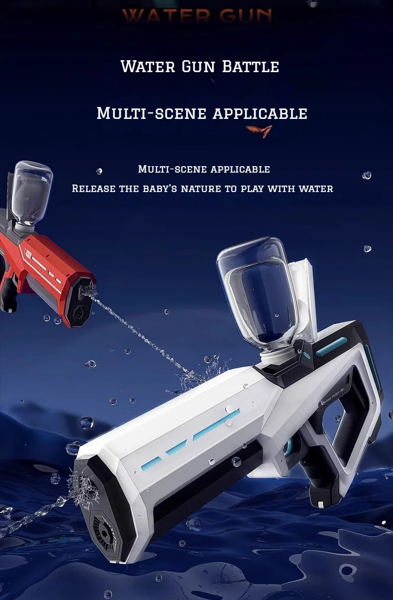 42cm Electric Water Guns for Adults High Pressure Automatic Absorb Water Watergun Summer Outdoor Beach Pool Toys for Kids Gifts