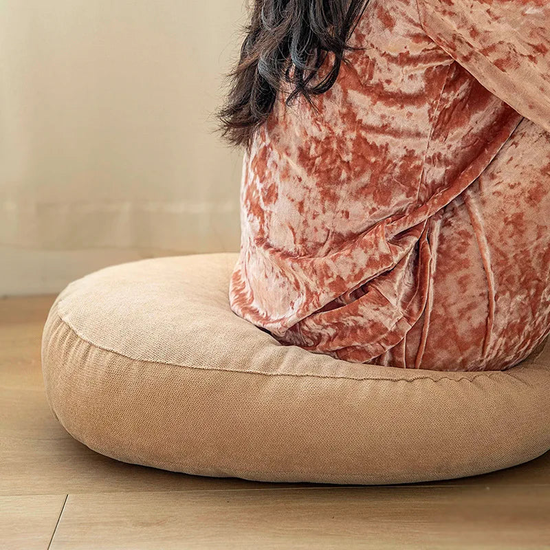 Floor Seat Pillow Solid Color Suitable for Meditation Yoga Round Seat Pads Mat Pouf Sofa Chair Bed Car Seat Pillows Cushions