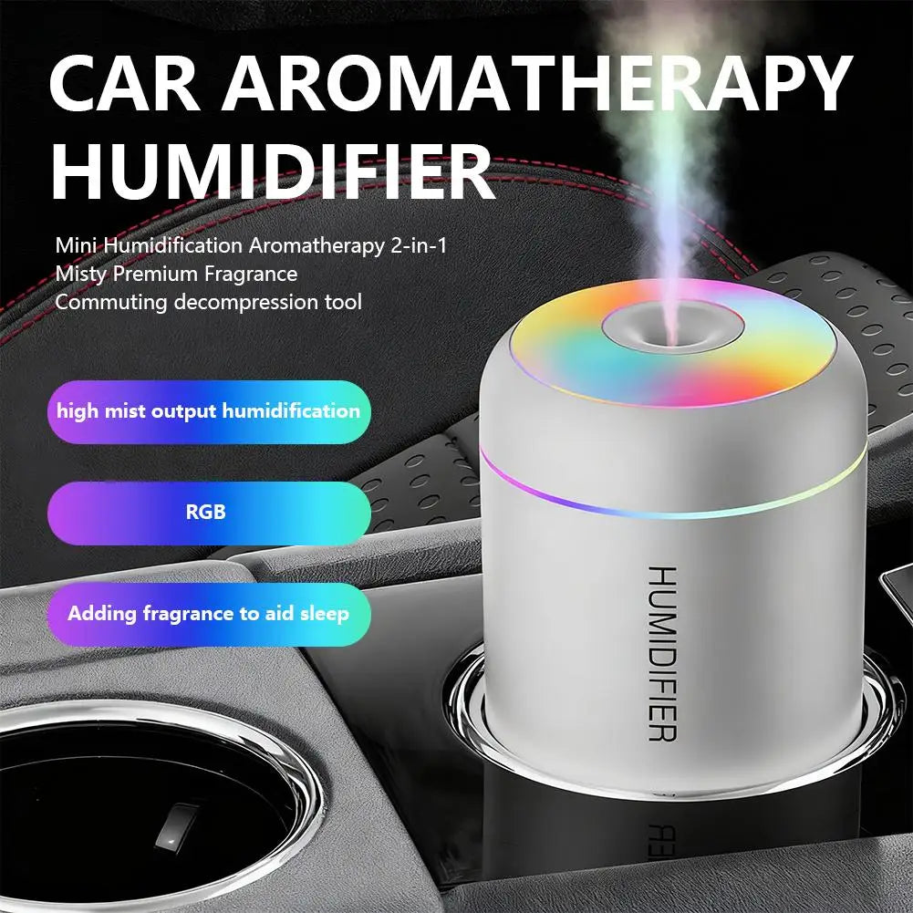 Mini Humidifier Humidification 7-color Breathing Ambient Light Aroma Diffuser Essential Oil Purifier Mist For Car Home Bedroom
