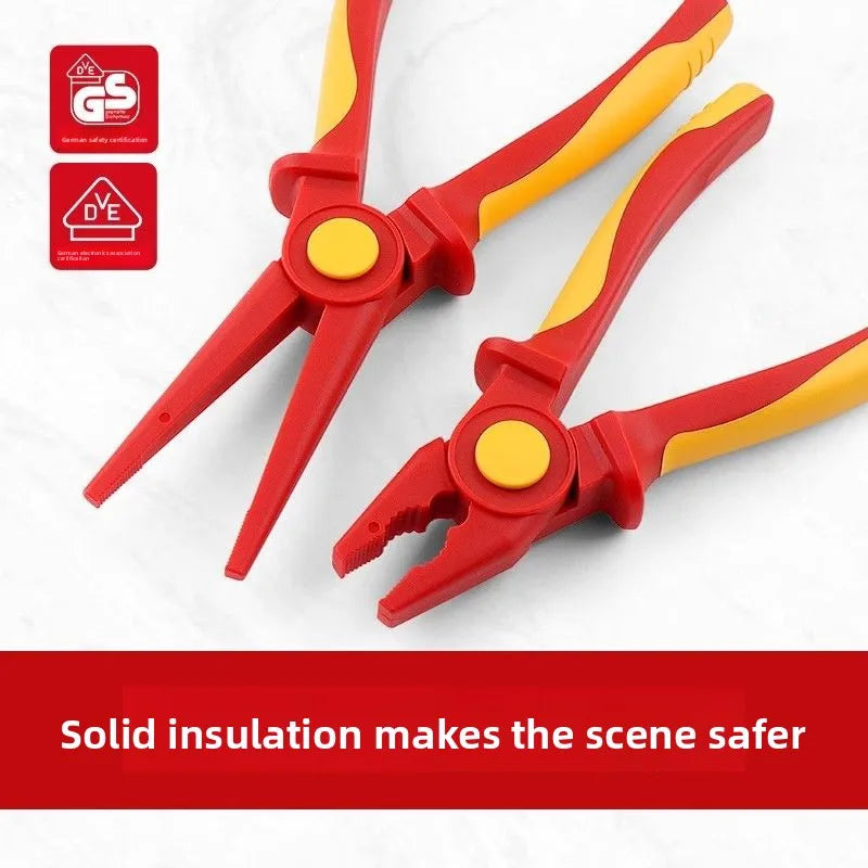 Multi-Function Wire Cutters Insulated Combination Diagonal Needle Nose Pliers Electrician Tool 1000V High Voltage Resistance