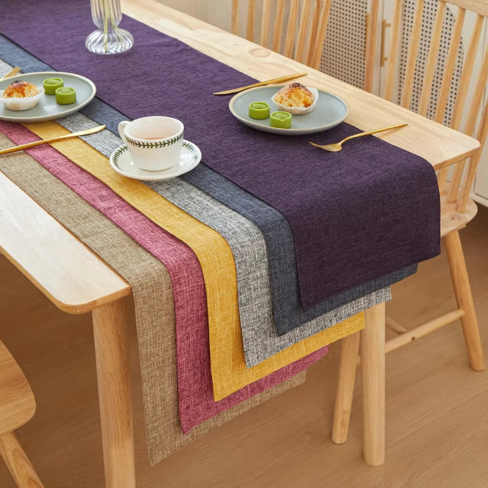 Stylish Printed Linen Table Runner For Wedding Decor