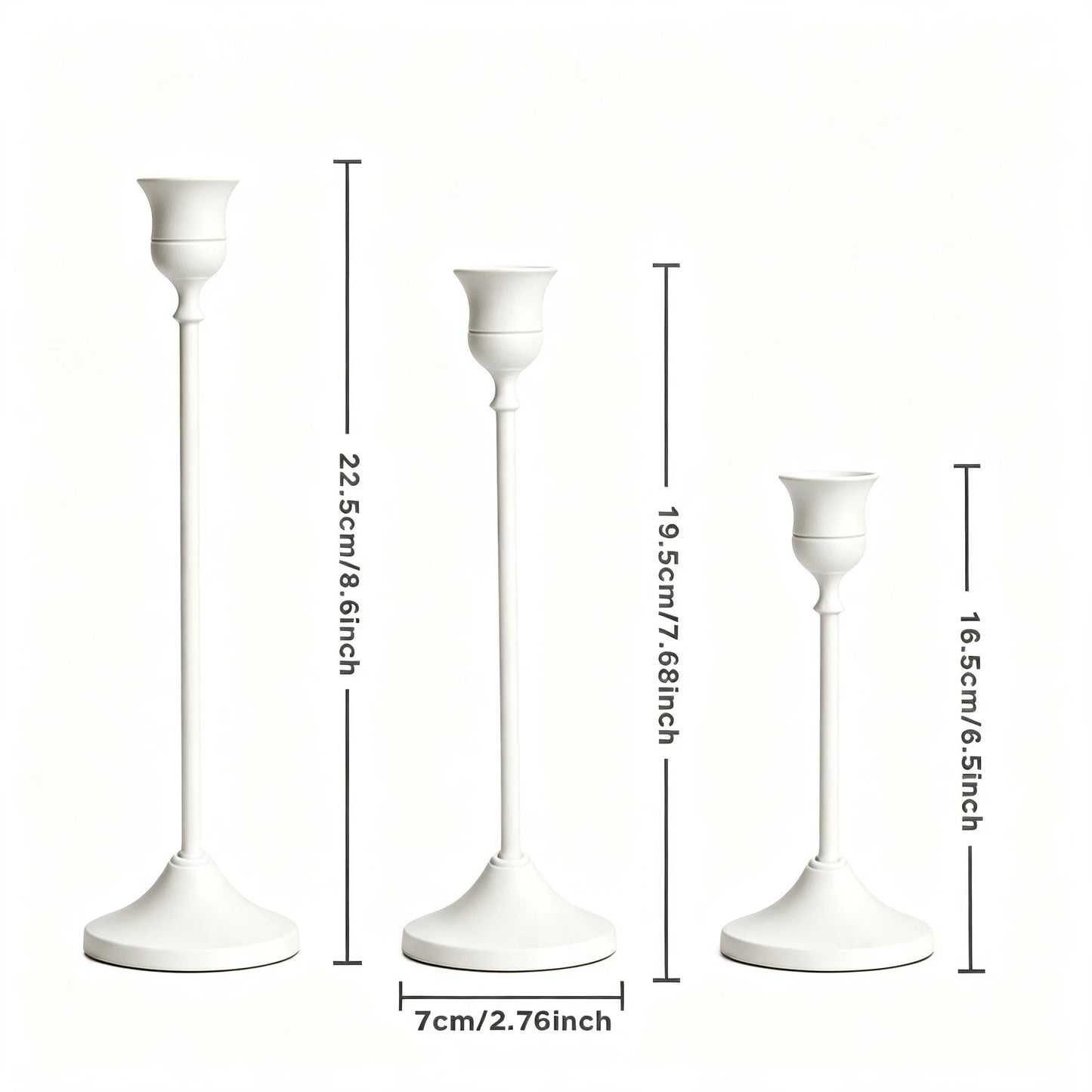 Premium Gothic Metal Candle Stands Set Wedding Table Decor