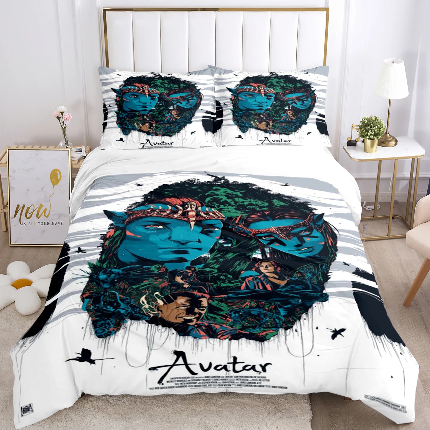 A-Avatar Movie Pattern All Season Duvet Cover Bedding Comforter sets Soft Quilt Cover and Pillowcases Single/Double/Queen/King