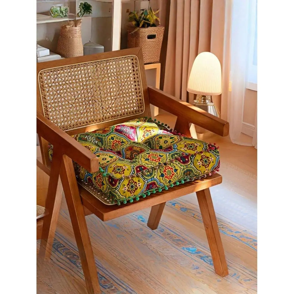 PC Thick Soft Comfortable Wear Resistant Non Slip Bottom Easy Clean Bohemian Moroccan Style Round Meditation Cushion Throw Pill