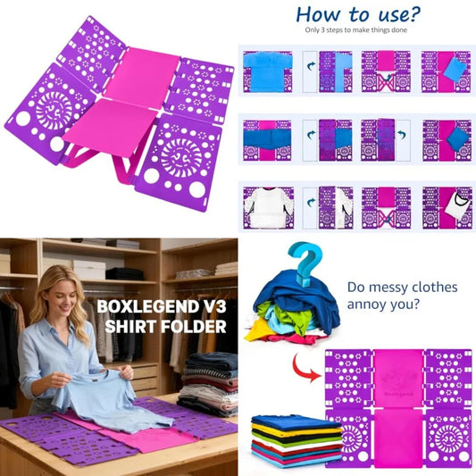 Quick Clothes Folding Board, Household Garment Organizer, Lazy Tool to Fold T-shirts in Seconds, Save Time and Keep Neat