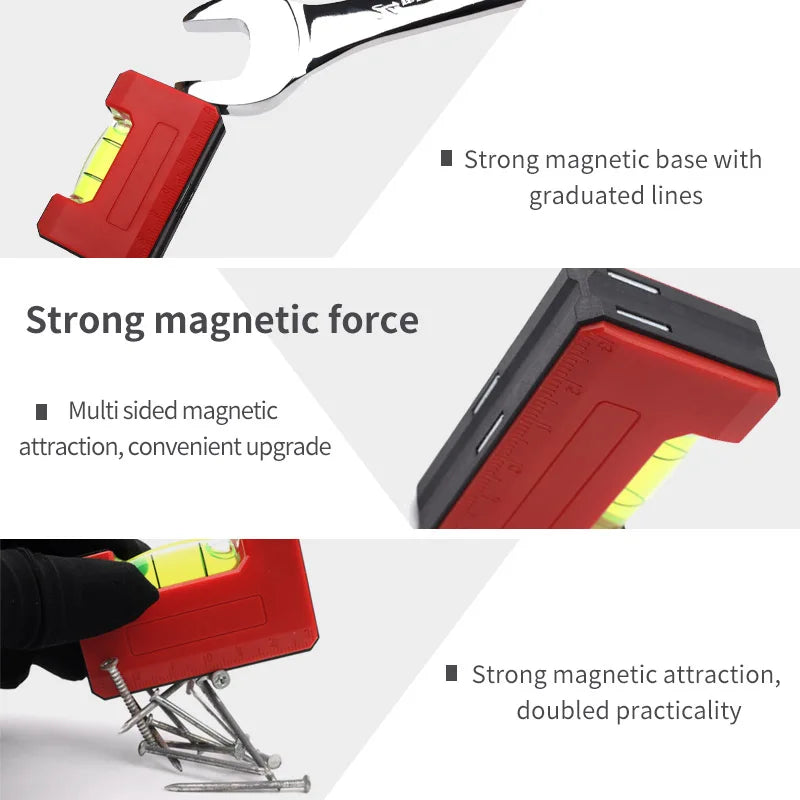Pocket Magnetic Level Tool for Woodworking and Precise Layout