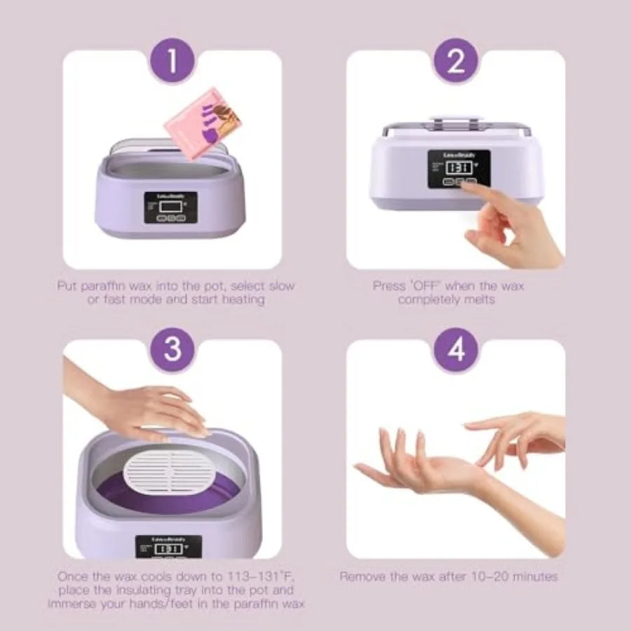 Paraffin Wax Machine for Hand and Feet - 3000ml Hand Wax Paraffin Machine for ArthritisTouchscreen Paraffin Wax Warmer with 6 P