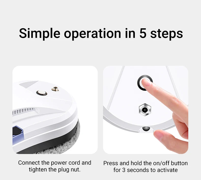 DIVEDEER Intelligent water spray window cleaner with automatic water spray function anti-fall magnetic glass home smart cleaner