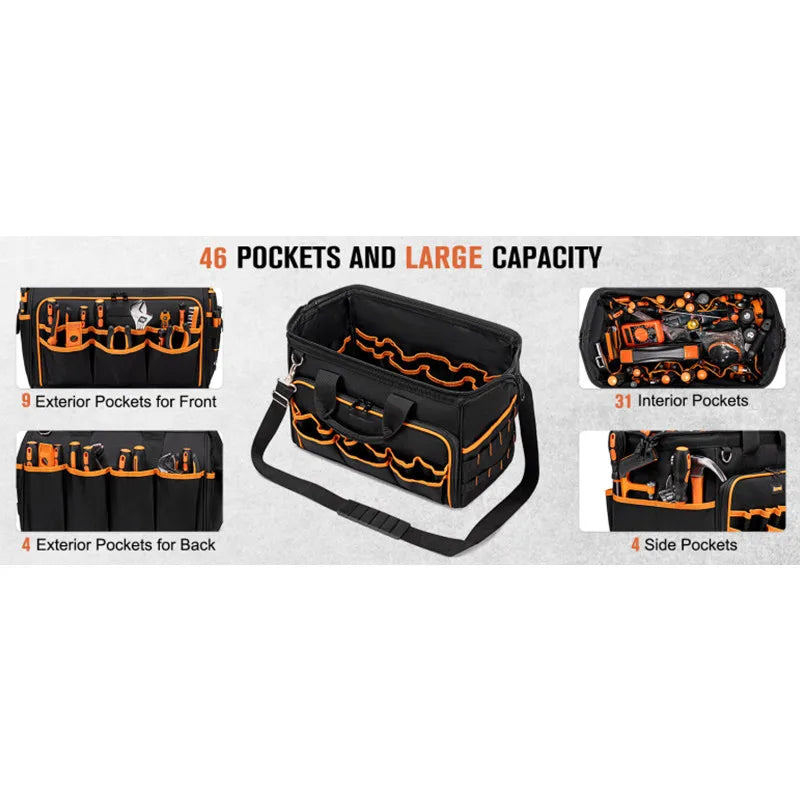 DGEV Tool Tote, Tool Bag Organizer, Electrician Tool Bag,  Tool Bag, Tool Caddy, Tool Bags for Electricians