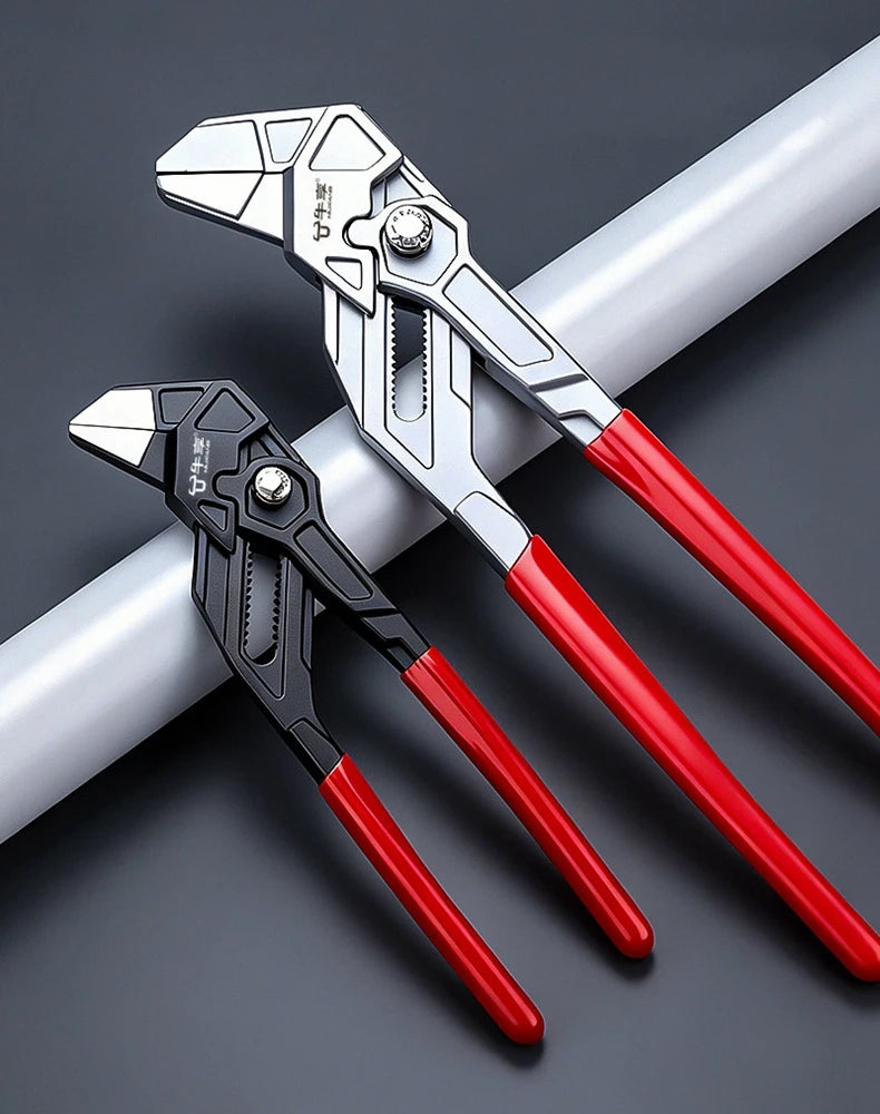 Adjustable Pipe Pliers Quick Adjust Water Pump Wrench Self Locking Plumbing Tool for Household DIY Faucet Manual Clamping