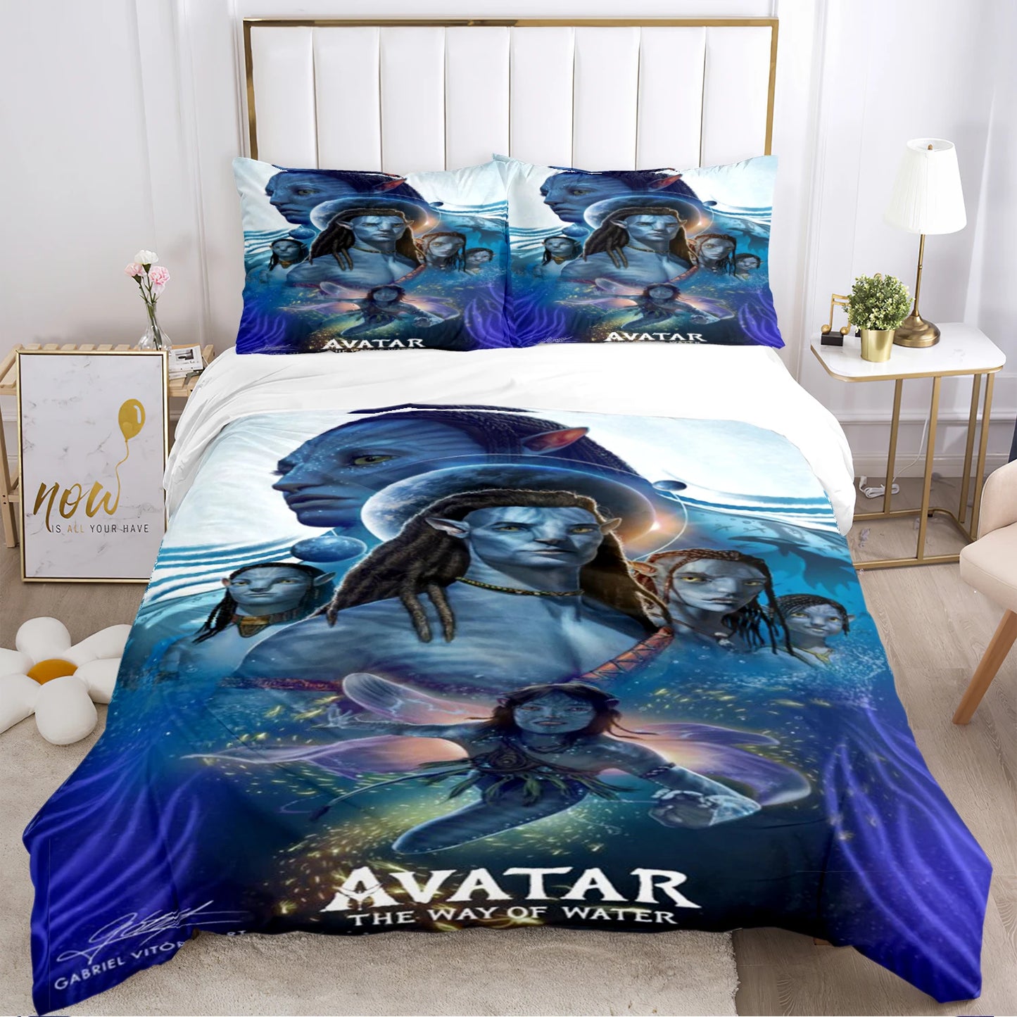 A-Avatar Movie Pattern All Season Duvet Cover Bedding Comforter sets Soft Quilt Cover and Pillowcases Single/Double/Queen/King