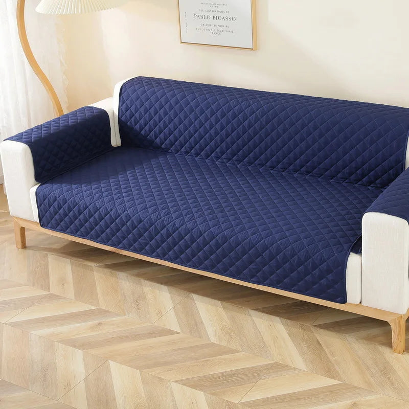 Sofa Cover Waterproof 1/2/3/4 Seater Non Slip Furniture Protector Cover with Non-slip Elastic Straps Sofa Slipcover for Kids Dog