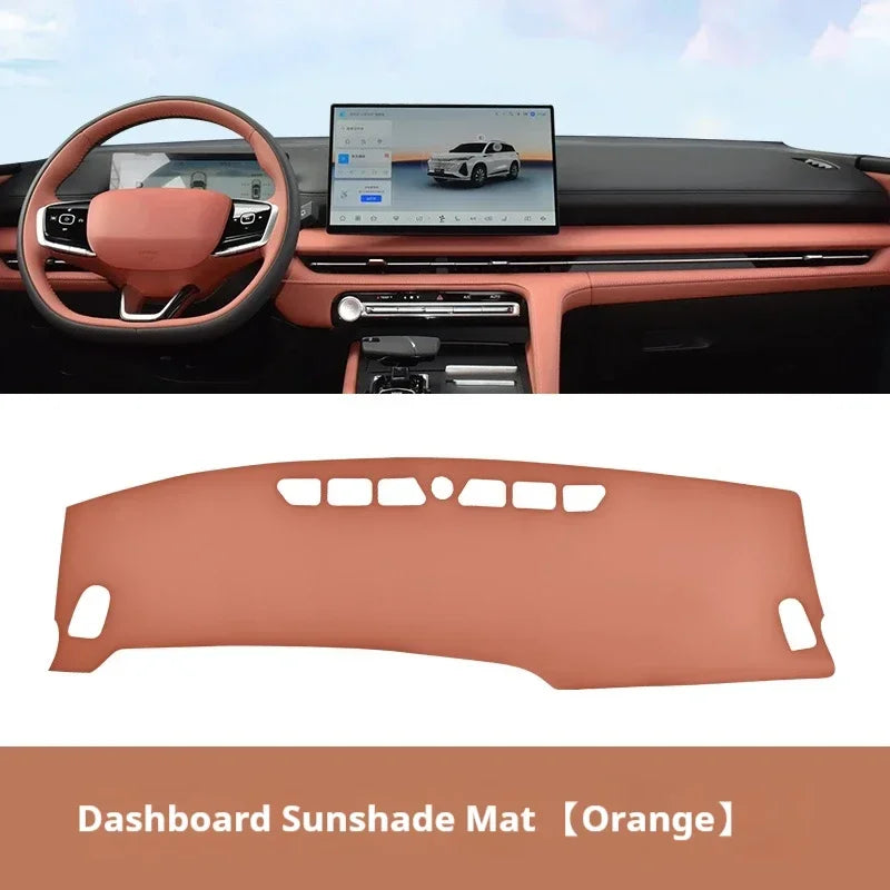 For Changan 2 3 Generation CS75 Plus 2022 Leather Car Dashboard Sun Shade Mat Instrument Desk Non-slip Cover leather Accessories