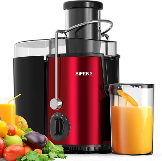 SiFENE 3 Big Mouth Centrifugal Juicer Extractor Red