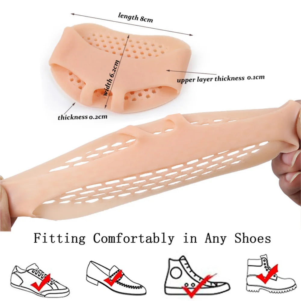 2Pcs Silicone Gel Toe Separator Hallux Valgus Bunion Adjuster Foot Protector Cushion Daily Feet Care Supply
