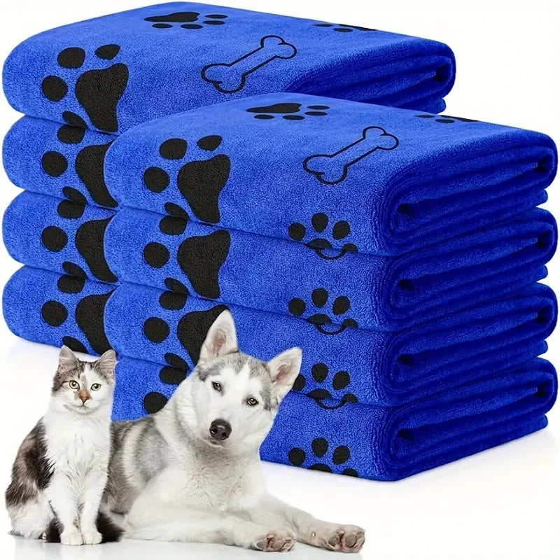 Soft Microfiber Dog Towels Quick Dry Absorbent Bathing