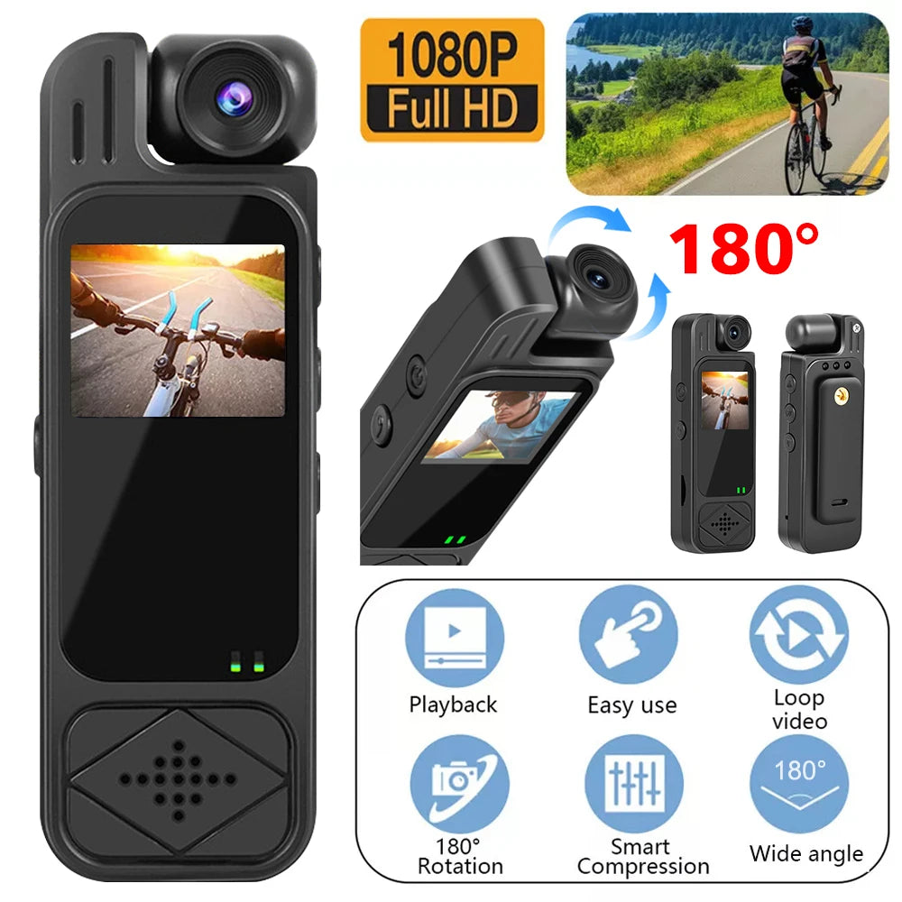 2026 Portable HD 1080P Mini Camera Digital Video Recorder Worn Police Small Body Cam Infrared Night Vision Sports DV Camcorders