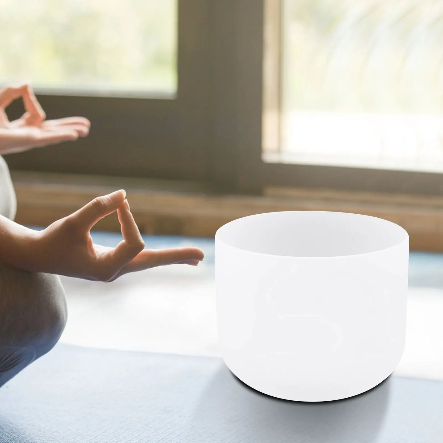 Quartz Singing Bowl for Sound Healing, 432Hz Meditation Bowl with Pure Tone for Chakra Balancing, Yoga & Stress Relief