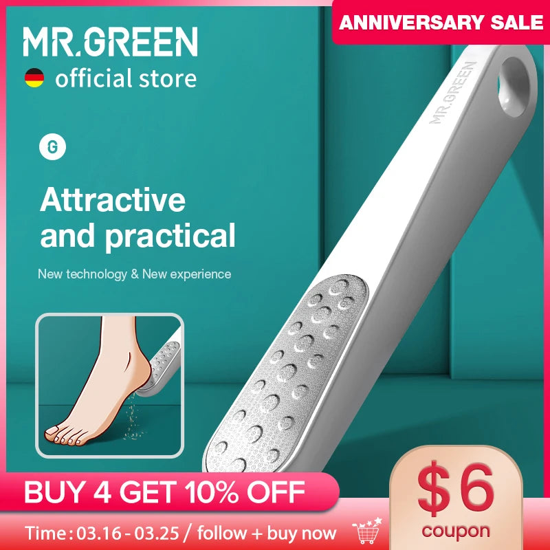 MR.GREEN Foot File Double Sided Callus Remover For Dead Skin Professional Pedicure Tools Callous Scraper Foot Sander Heel Filer