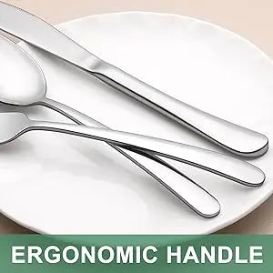 49-Piece Silverware Set with Organizer, Heavy Duty Stainless Steel Flatware Set for 8, Cutlery Utensil Sets with Steak Knives, Rust-proof, Mirror Polished, Dishwasher Safe, Heavy Duty