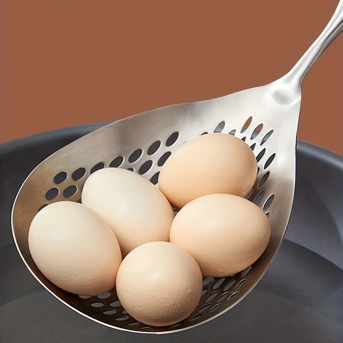 201 Stainless Steel Kitchenware Cooking Strainer with Wood Handle Pepper Seasoning Colander Sieve Utensils Filter Scoop Spoons