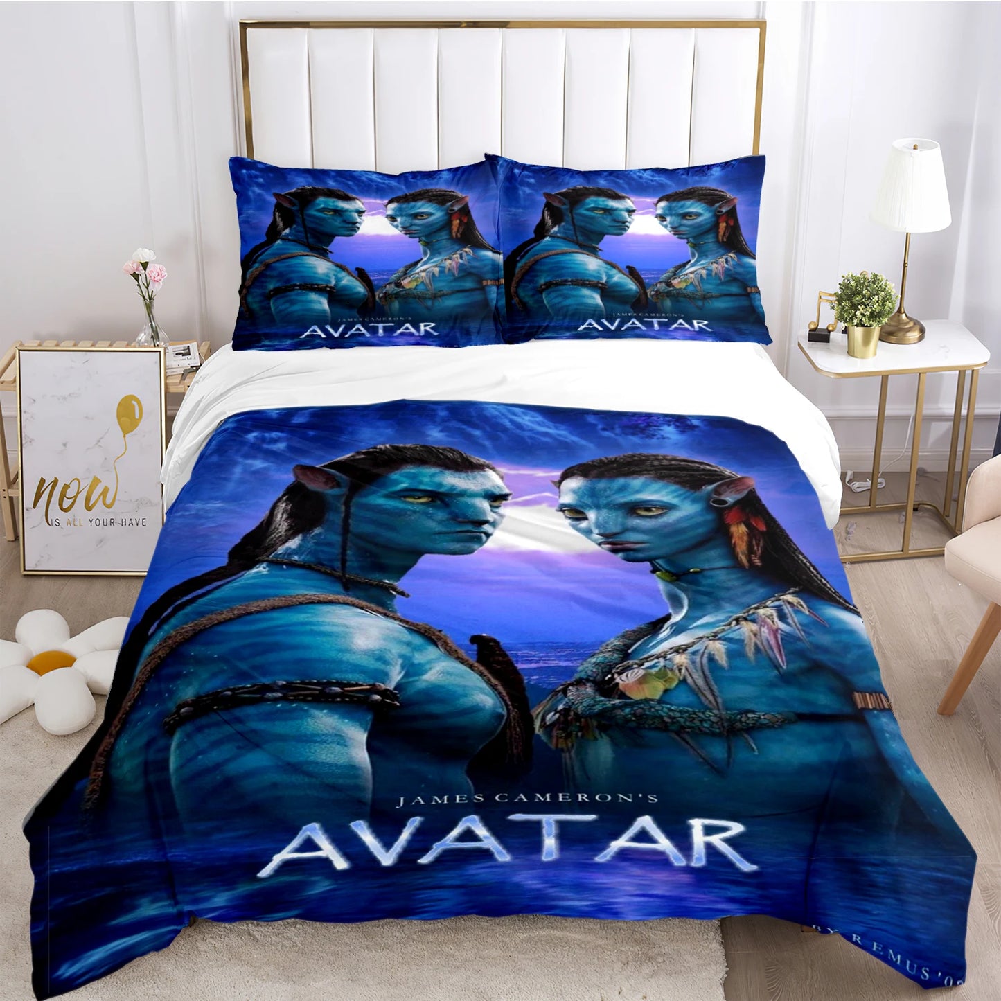 A-Avatar Movie Pattern All Season Duvet Cover Bedding Comforter sets Soft Quilt Cover and Pillowcases Single/Double/Queen/King