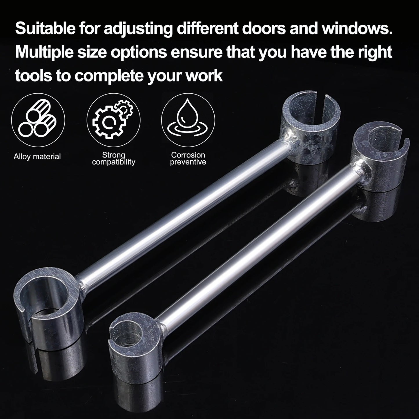 Double Head Hinge Gap Adjusting Wrench for Home Hinge Gaps Repair Hand Tools Steel Door Hinge Repair Spanner Labor-Saving Wrench