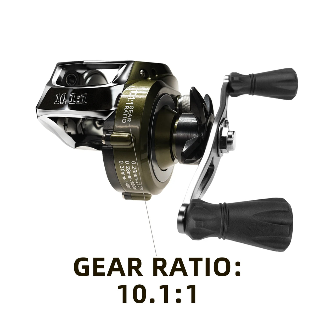 Premium Circular Grip Green Waterdrop Fishing Reel - Ergonomic Design, Smooth Casting, Durable Construction