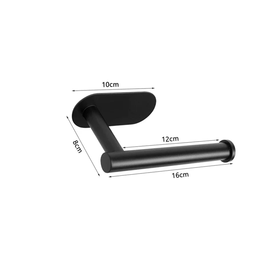 Wall Mounted Rustproof Stainless Steel No Punching Toilet Holder