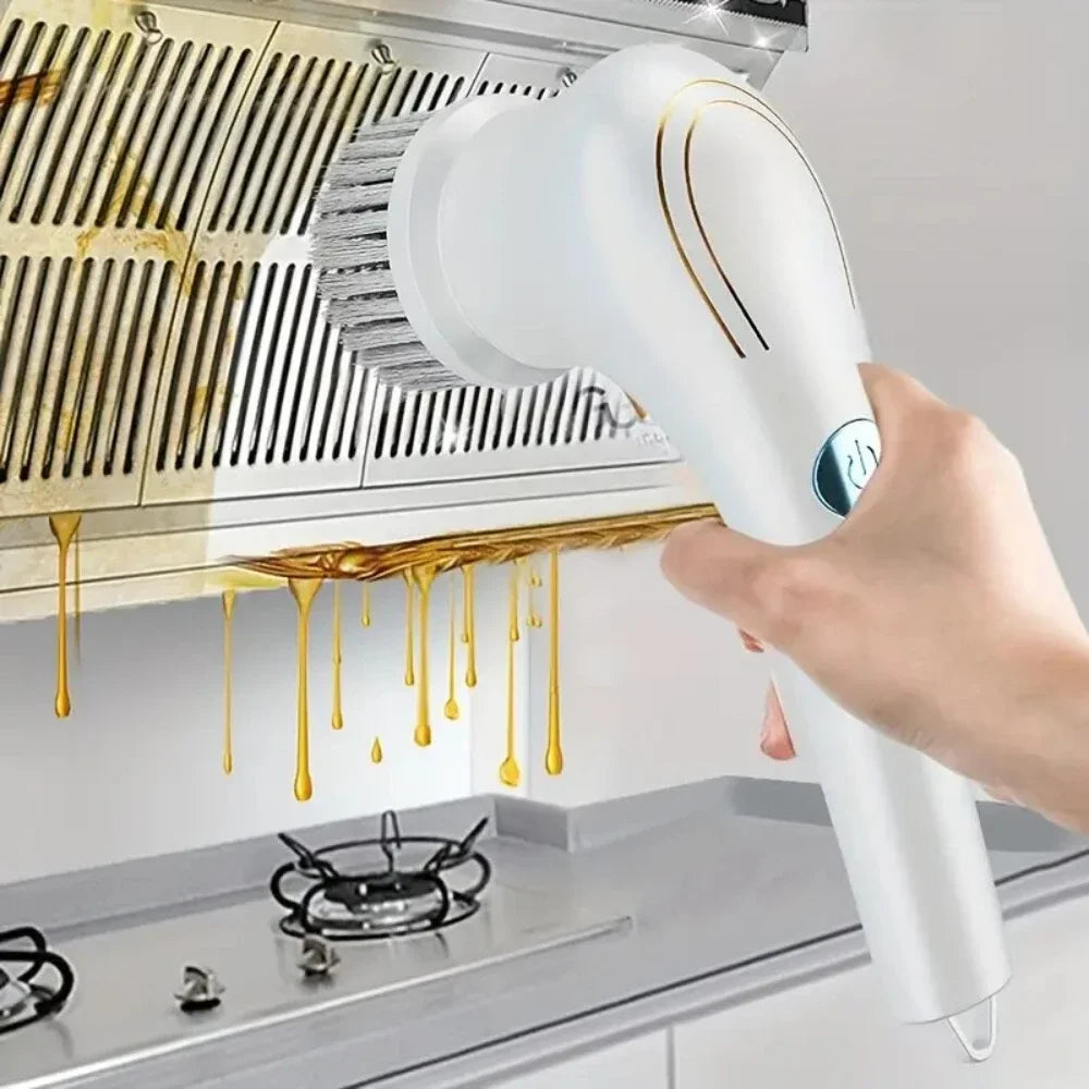 Handheld Electric Spin Scrubber - Cordless Power Cleaning Brush, Heavy-Duty for Kitchen Grease, Bathroom Grout & Tile Cleaning