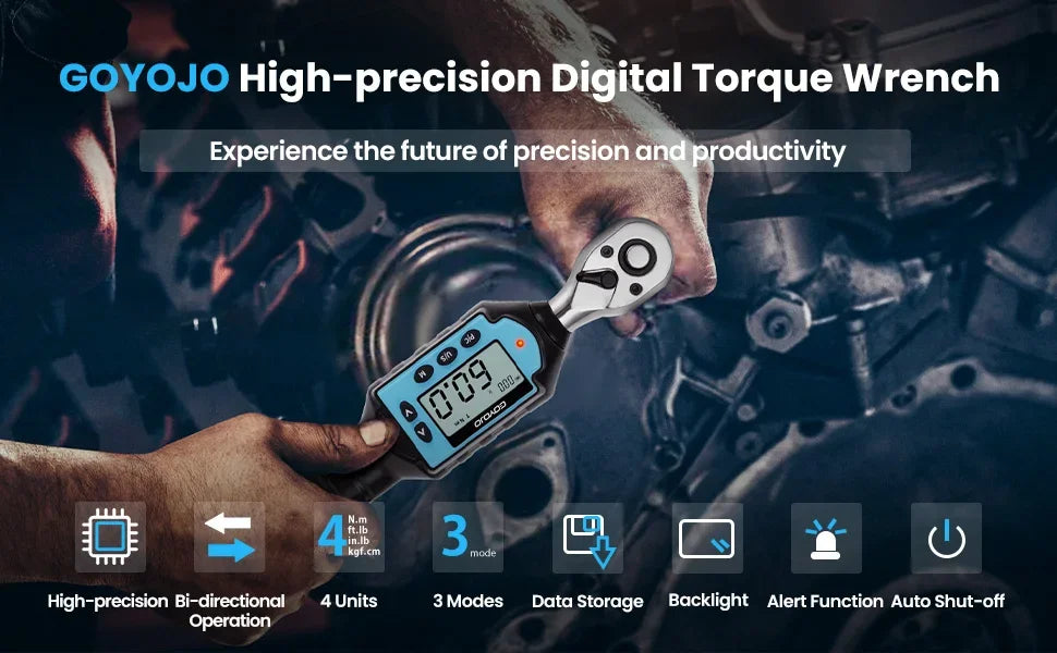 1/4" 3/8" 1/2" MINI Digital Torque Wrench Torque Spanner Hand Tools Bicycle Car Repair Tool Portable Wrench Bidirectional
