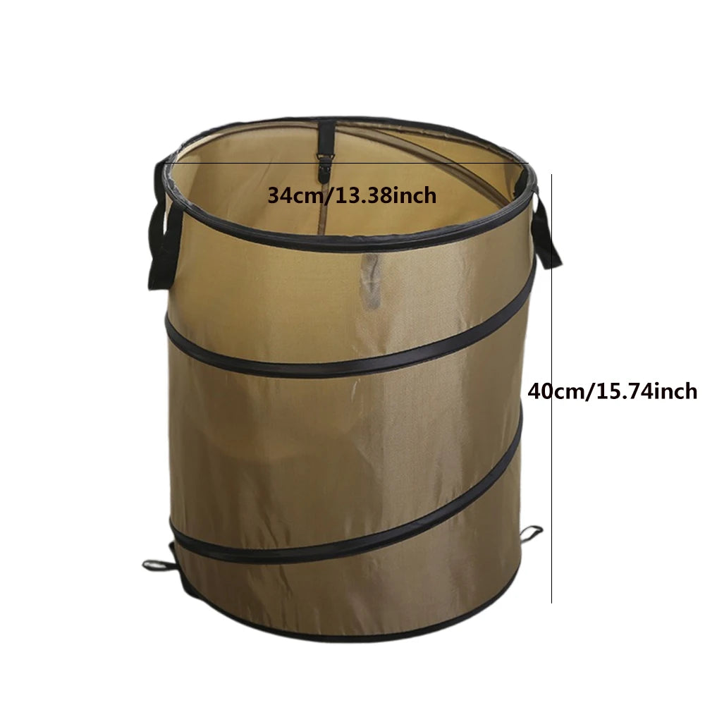 1pc Outdoor Portable Camping Folding Trash Can Pop-upTrash Can Camping Trash Can Gardening Garden Garbage Bag Garden Leaf Buck