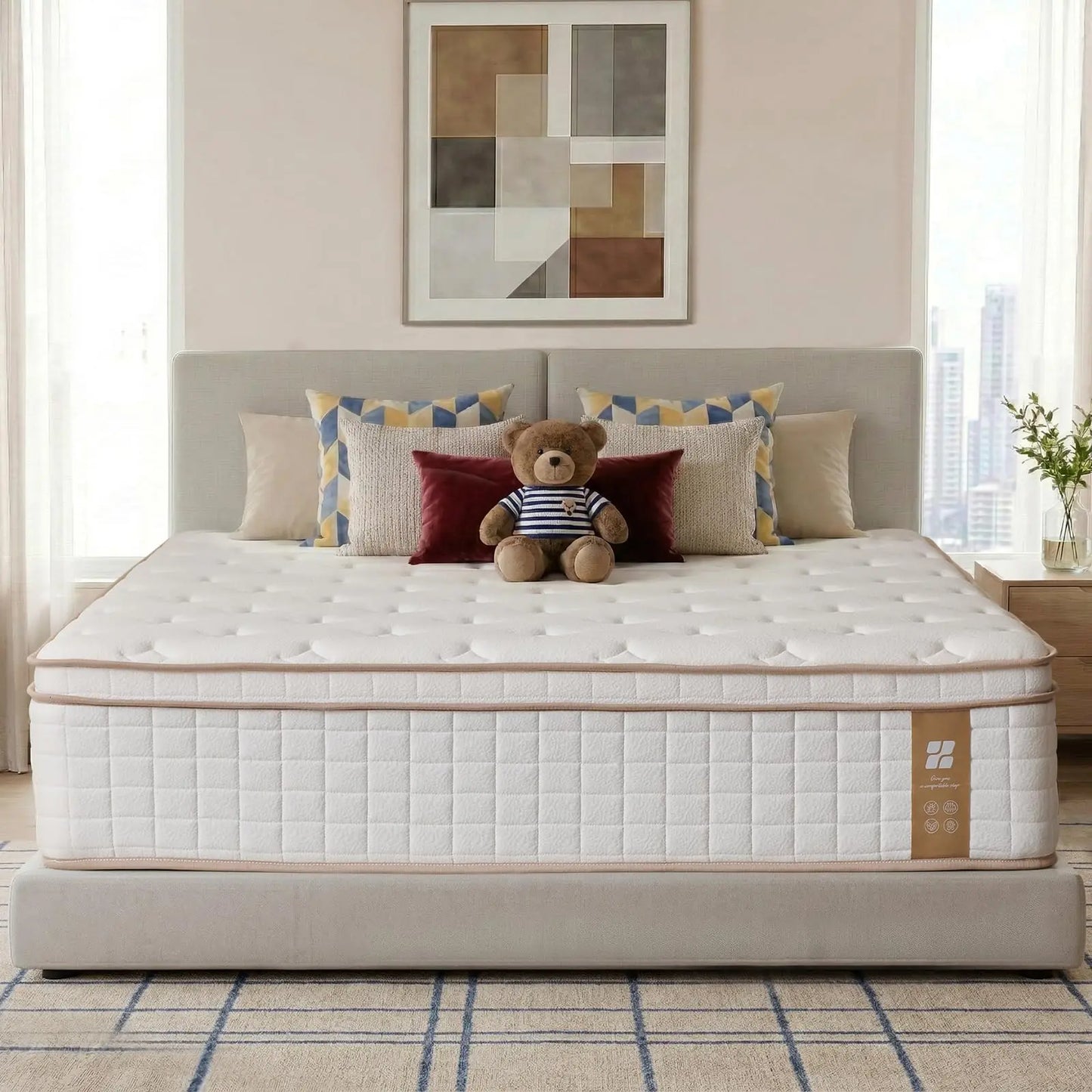 Premium Memory Foam Mattress With Pocket Springs And Support