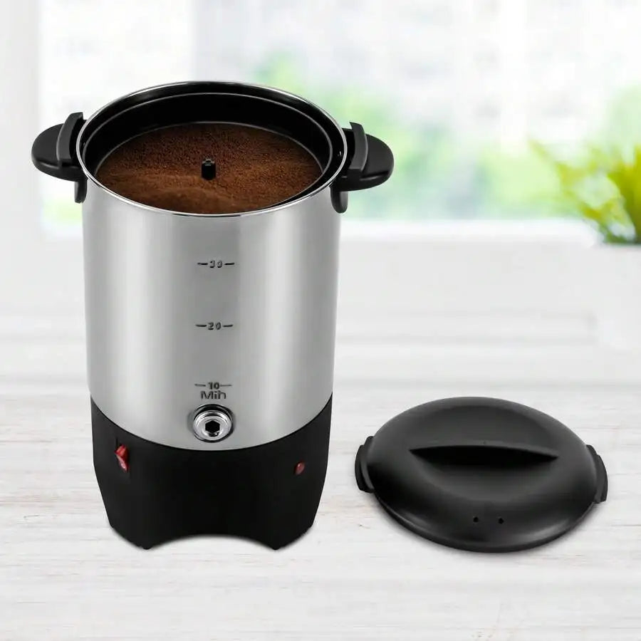 5.2L/175Oz 30 Cups Electric Coffee Maker, 304 Stainless Steel Hot Beverage Dispenser 1000W, 110V