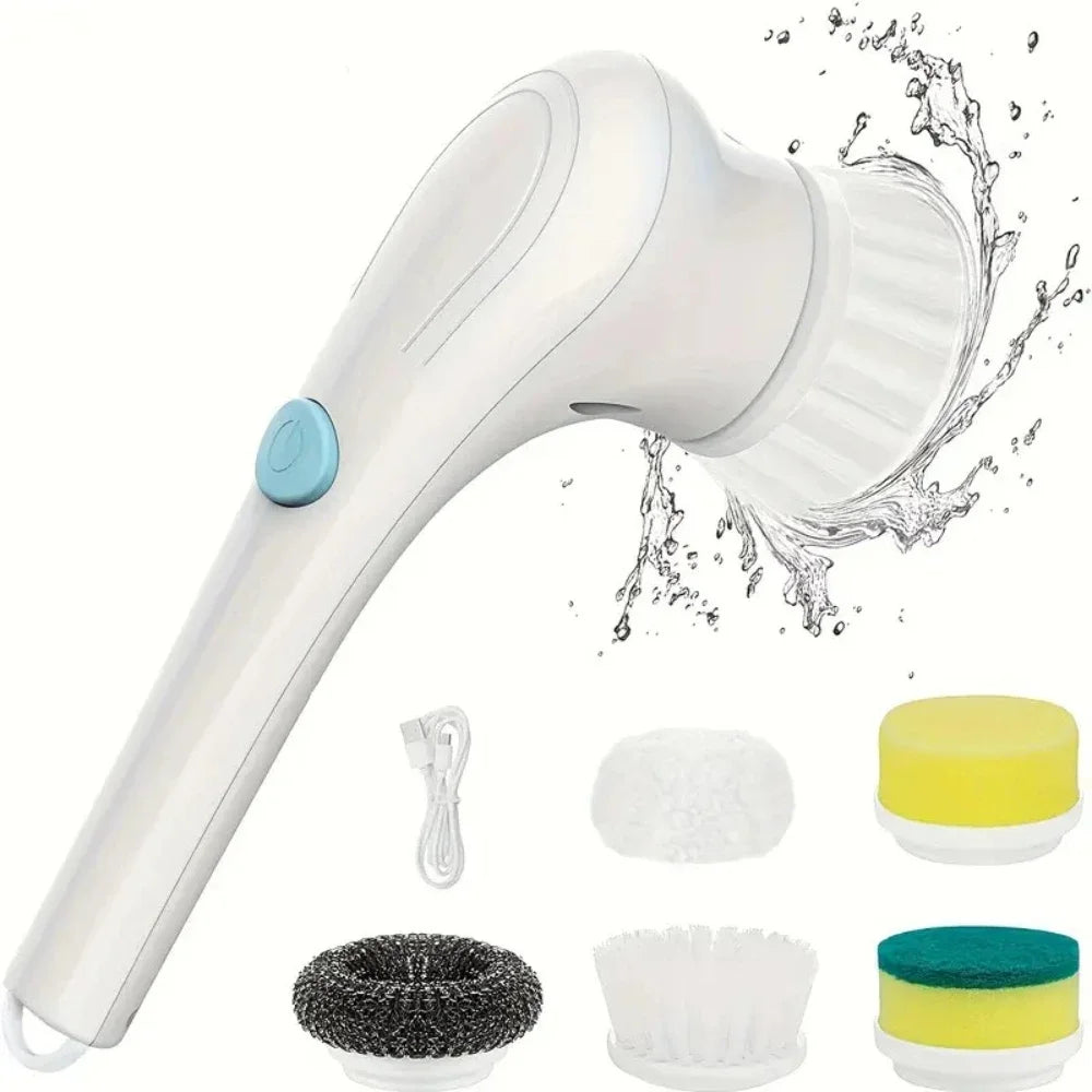 Handheld Electric Spin Scrubber - Cordless Power Cleaning Brush, Heavy-Duty for Kitchen Grease, Bathroom Grout & Tile Cleaning
