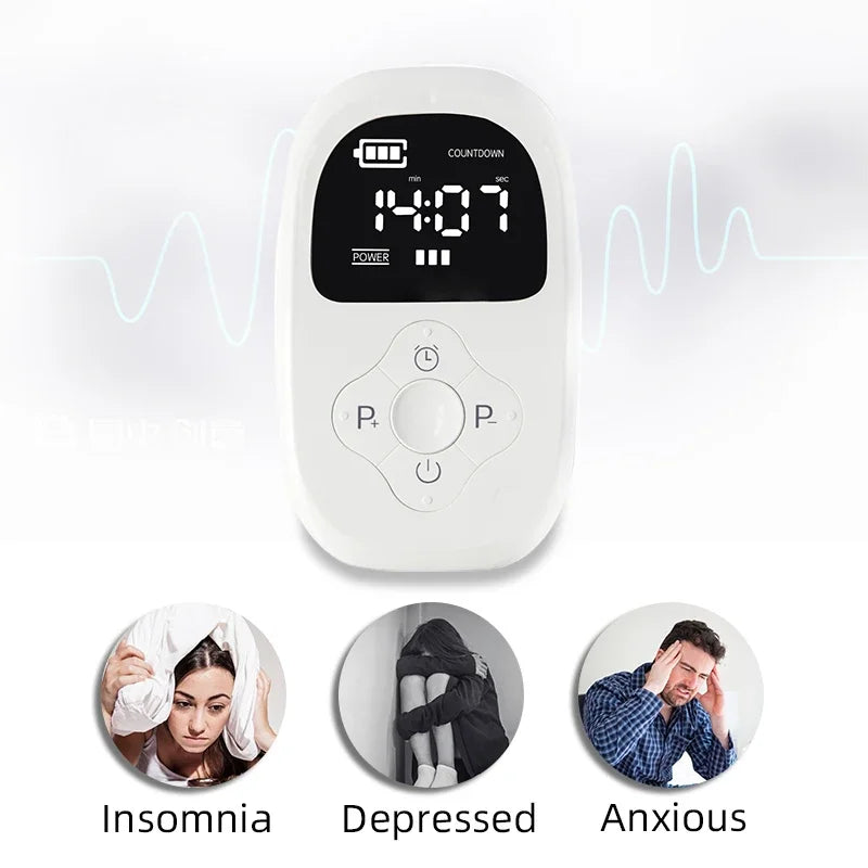 New Ear Clip Insomnia Anxiety Depression Pulse CES Therapy Device Electronic Fast  Sleeping Aid Device Press Relaxation