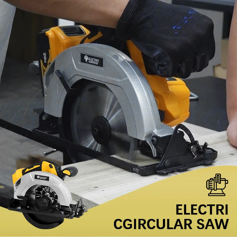 7-inch Cordless Circular Saw 5000rpm Brushless Woodworking Saw 45-degree Cutting Angle Adjustment For Dewalt 20V Battery Pin