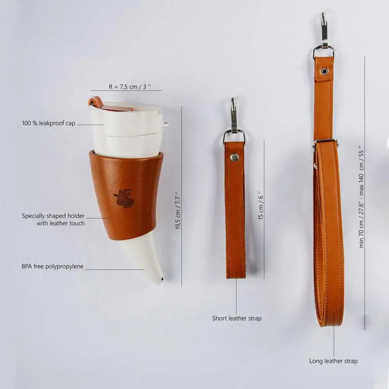 1Pc Stainless Steel Goat Horns Thermos Mug Coffee Cup Insulation Vacuum Flask Couple Traveling Hot Water Tea Cup