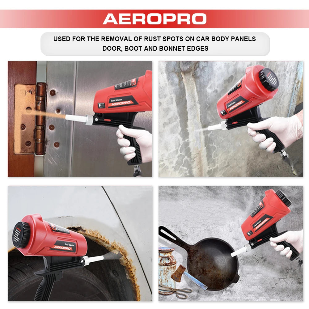 AEROPRO Air Sand Blaster Gun Kit Spray Paint Gun  Machine Handheld Pneumatic Blasting Gun For Paint Removal, Metal Rust Remover