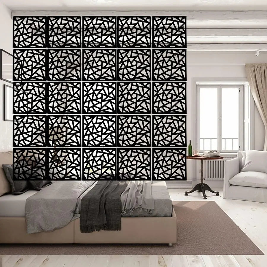 Hanging Room Divider Made of Environmentally PVC, 12 PCS Room Divider Partitions Panel Screen for Decorating Bedroom, Dining, St