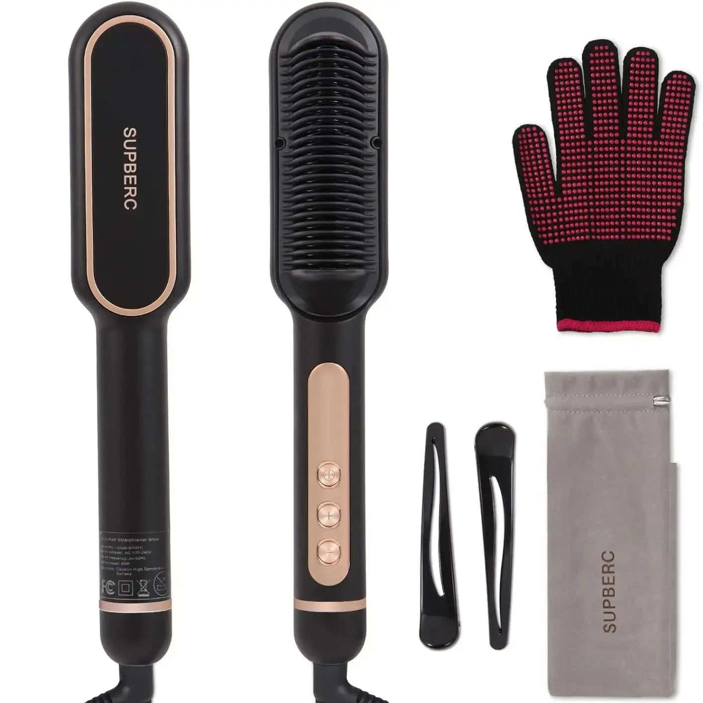 Negative Ionic Hair Straightener Brush Auto Shut Off