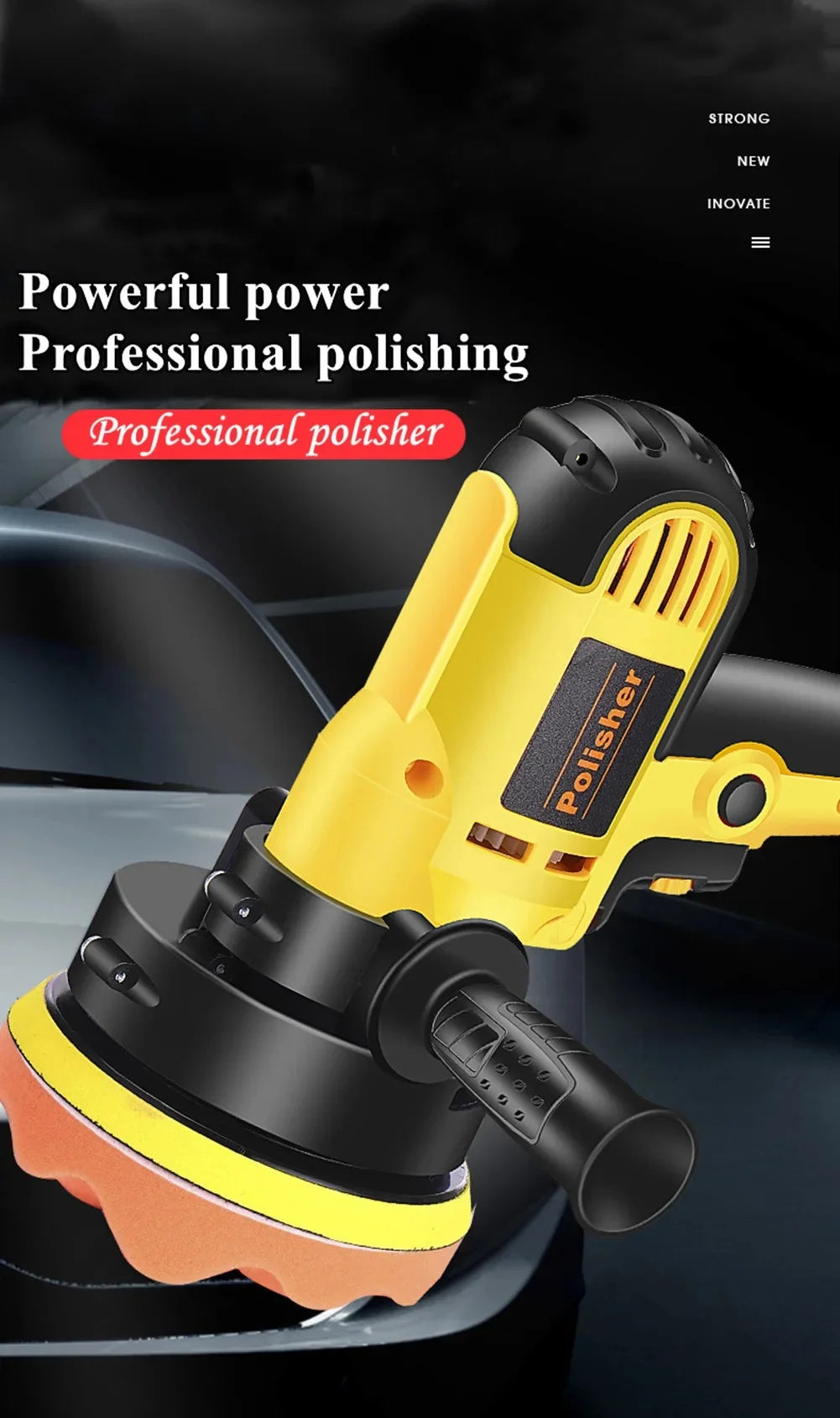 700W Electric Car Polisher Waxing Glazing Machine Adjustable Speed Auto Sanding Marble Tile Floor Polishing Scratch Repair Tool