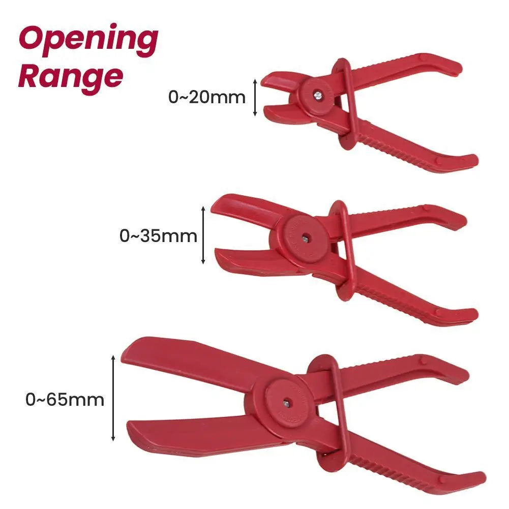 6pcs Hose Clamp Kit Line Pipe Pliers Set Flexible Pinch Off Brake Fuel Oil Water Line Clamp Plier Auto Car Repair Plastic Tools