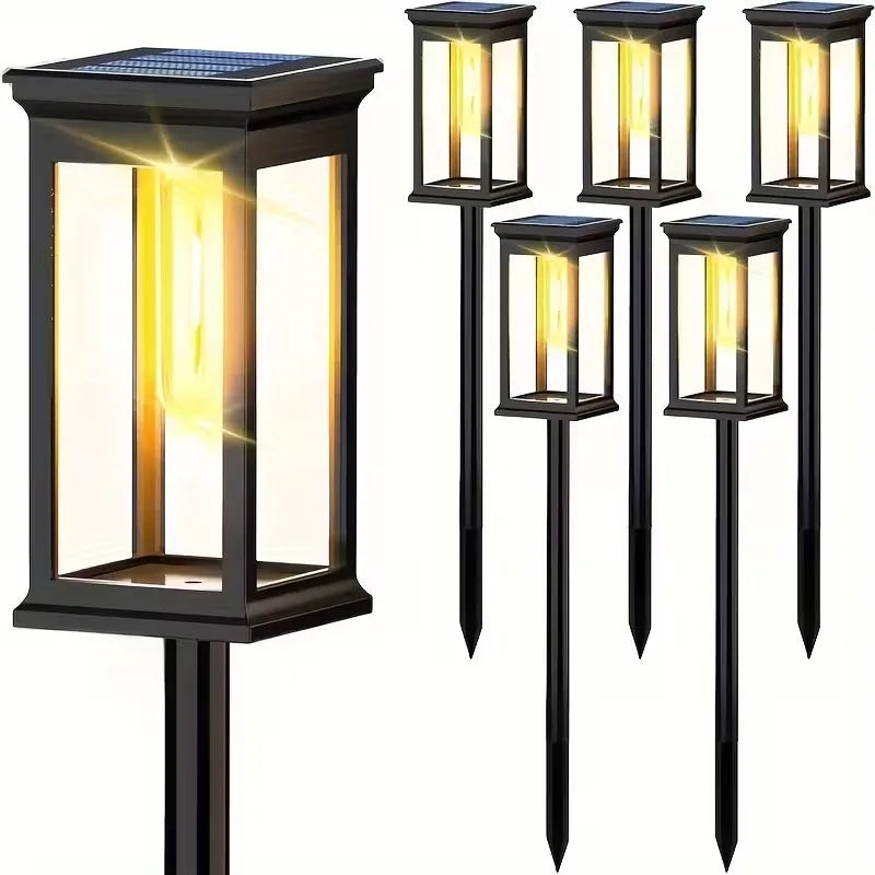 Solar Led Pathway Lights Automatic Waterproof Garden Decor