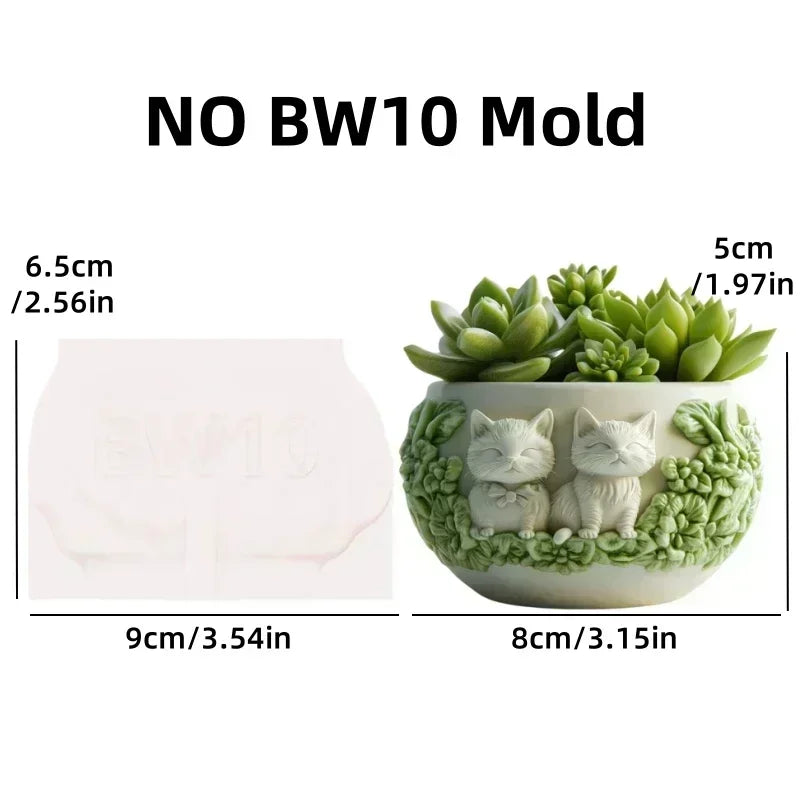 Witch Magic House Relief Pumpkin Succulent Plant Flower Pot Resin Mold  House Relief Storage Box Castle Candle Cup Gypsum Molds
