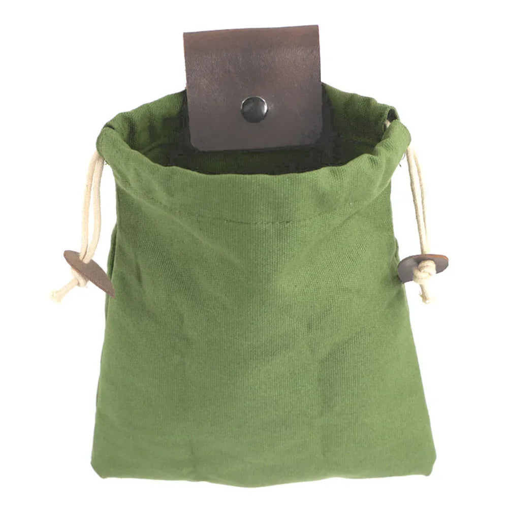 Outdoor Case Bag Camping Leather Bushcraft Bag Vegetable Harvest Garden Fruit Picking Waist Tools Storage Hanging Pouch